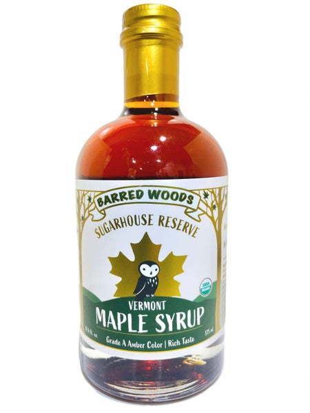 6-PACK OF Syrup Maple Sugarhouse Reserve Vermont - Decorative Bottle, Barred Woods Maple