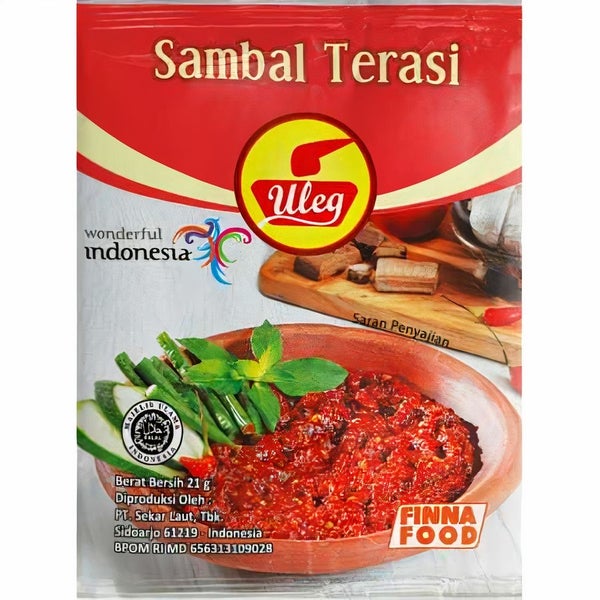 10-PACK OF Sauce Chili Terasi Sambal Shrimp Finna, Takari International