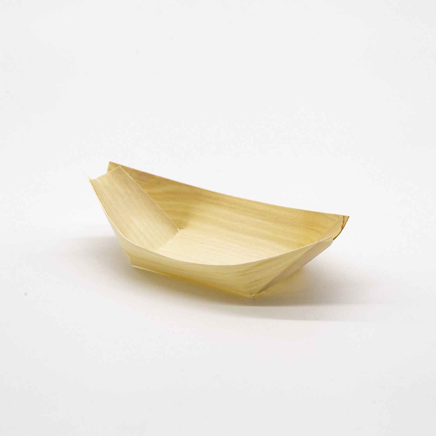 100-PACK OF Boat Serving 5" Natural Wooden Boat