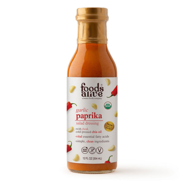 6-PACK OF Dressing Salad, Garlic Paprika Organic, Foods Alive