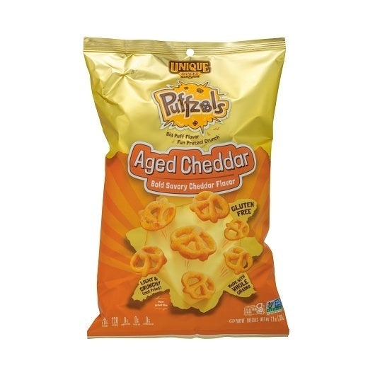 6-PACK OF Aged Cheddar Puffzels Unique Snacks, 6 - 1 Ea