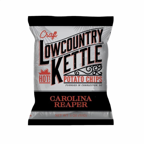 24-PACK OF Potato Chips Kettle Carolina Reaper, Lowcountry Kettle Potato Chips