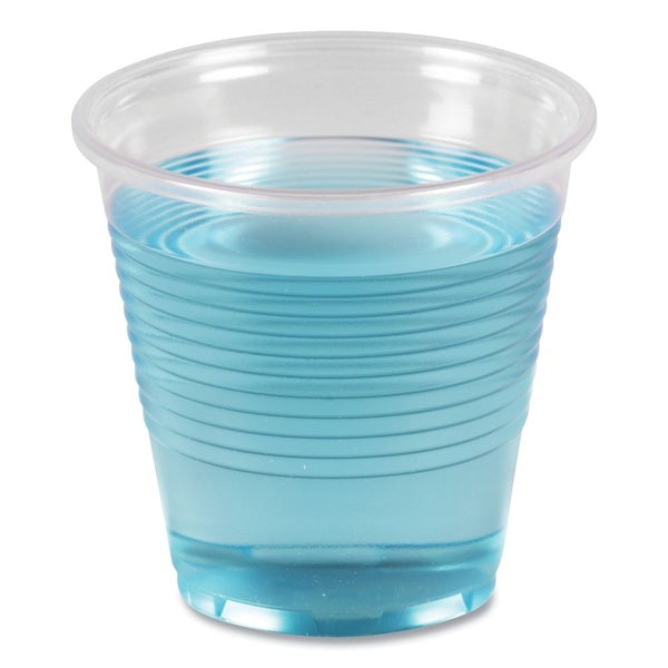 2500-PACK OF Cup Plastic Boardwalk BWKTRANSCUP5CT 5 oz. Translucent Plastic Cold Cups - Perfect for Events and Everyday Use (100 Cups per Bag, 25 Bags per Carton)