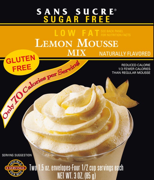 12-PACK OF Baking Mix Lemon Mousse Sugar Free, Bernard Food Industries