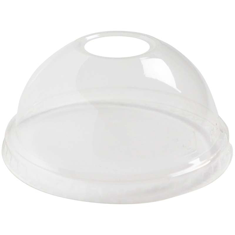 1000-PACK OF Cup/Lid PLA Dome Lids w/ Straw Hole | Fits 9Q-24 oz World Centric Cold Cups| 1000 count