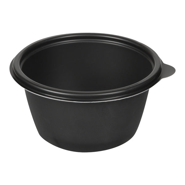 500-PACK OF BOWL PLAS BLK RND MICRWVBL