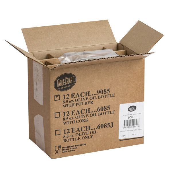 12 CT-PACK OF CRUET OIL/VNG GLASS 8.5OZ