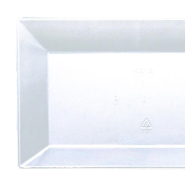 12-PACK OF Plate Dessert 5.5" x 8.5" Rect Clear