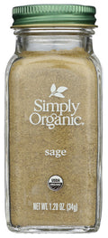 6-PACK OF Spice Sage Simply Organic 1.2 oz