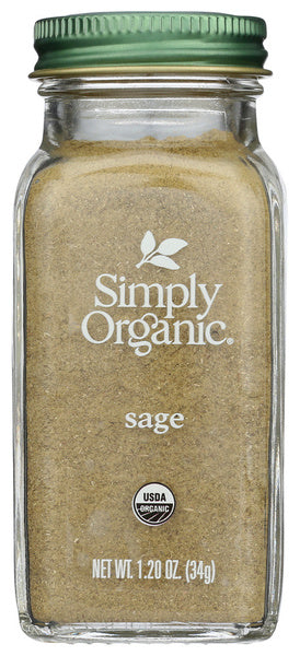 6-PACK OF Spice Sage Simply Organic 1.2 oz