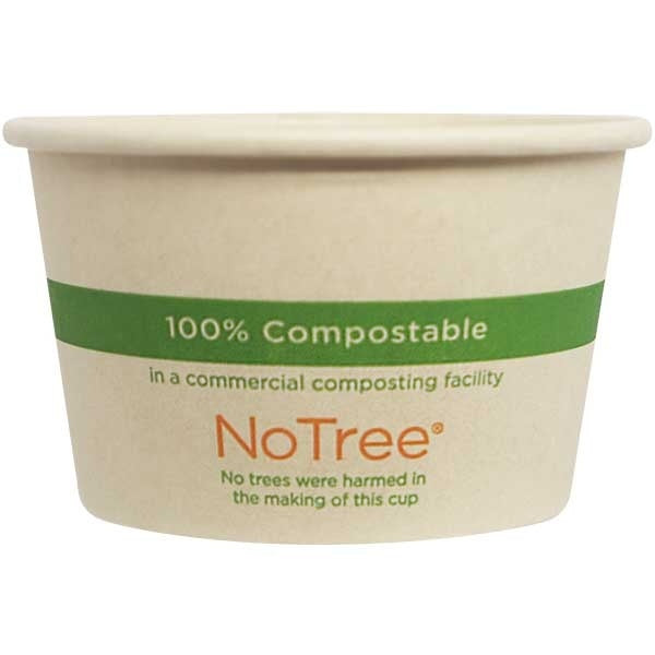 1000-PACK OF CUP PORTION World Centric Compostable 4 oz NoTree Paper Portion Cups | 1000 Count