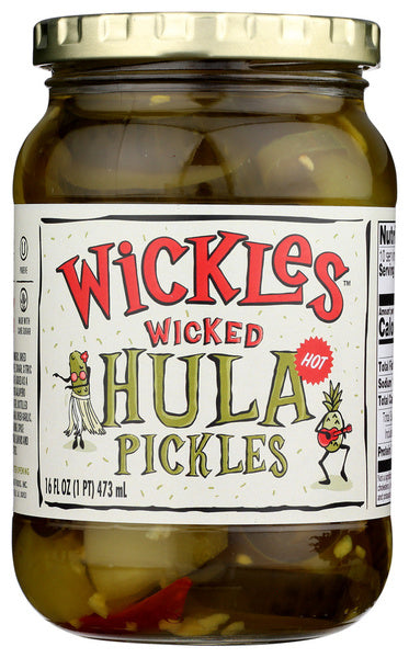 6-PACK OF PICKLE HOT HULA PICKLES 16 OUNCE - CASE OF 6