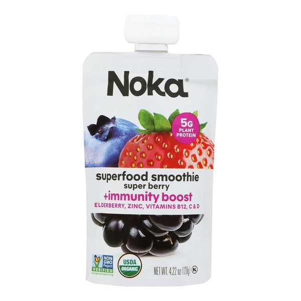 6-PACK OF Puree Berry Organic Noka 4.22 oz