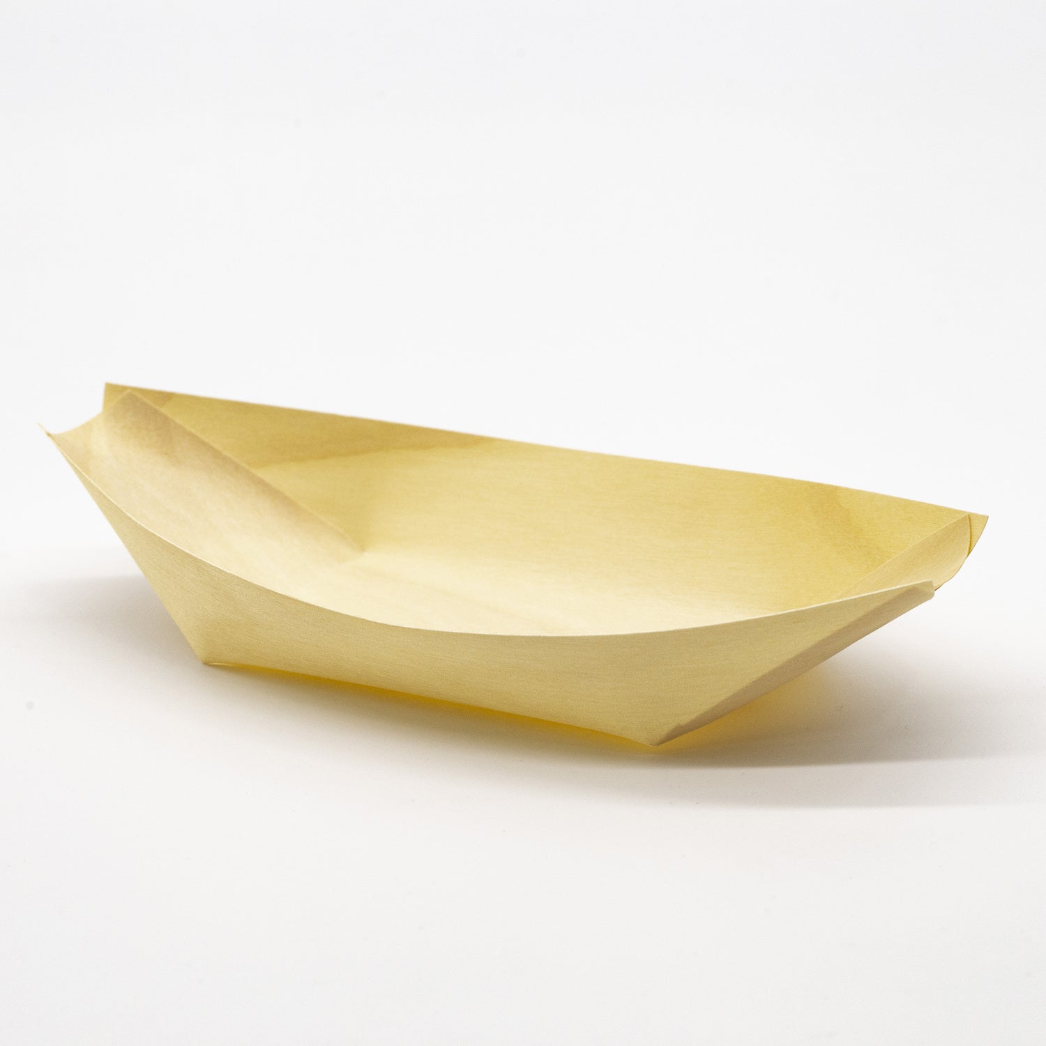 100-PACK OF Boat Serving 8" Natural Wooden Boat