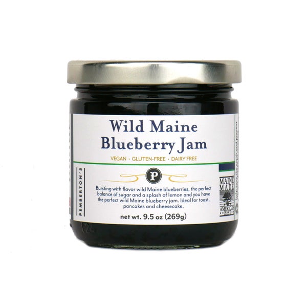 12-PACK OF Jam Wild Maine Blueberry, Pemberton's Foods