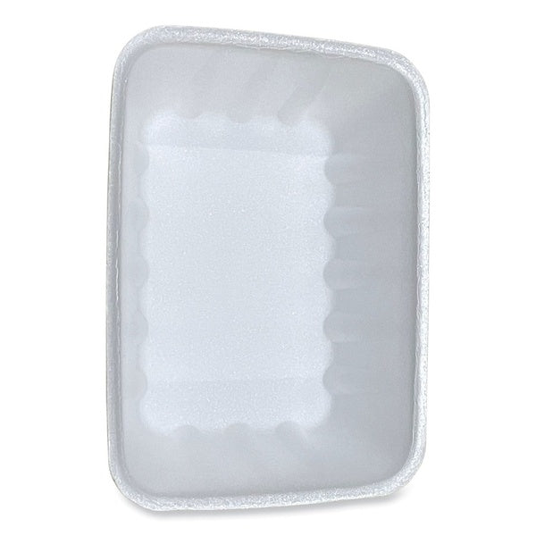 252-PACK OF Tray Foam GEN 42WH 8.75" x 6.32" x 2.25" Foam Meat Trays - Durable White Packaging (252/Carton)