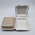 200-PACK OF 200-Count Single Compartment Hinged White Take Out Containers - 9"