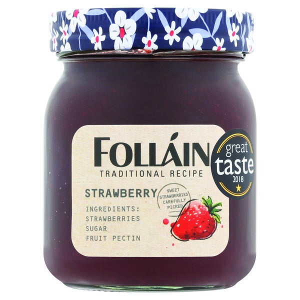 9-PACK OF Jam Strawberry Traditional Follain, Bewley Irish Imports