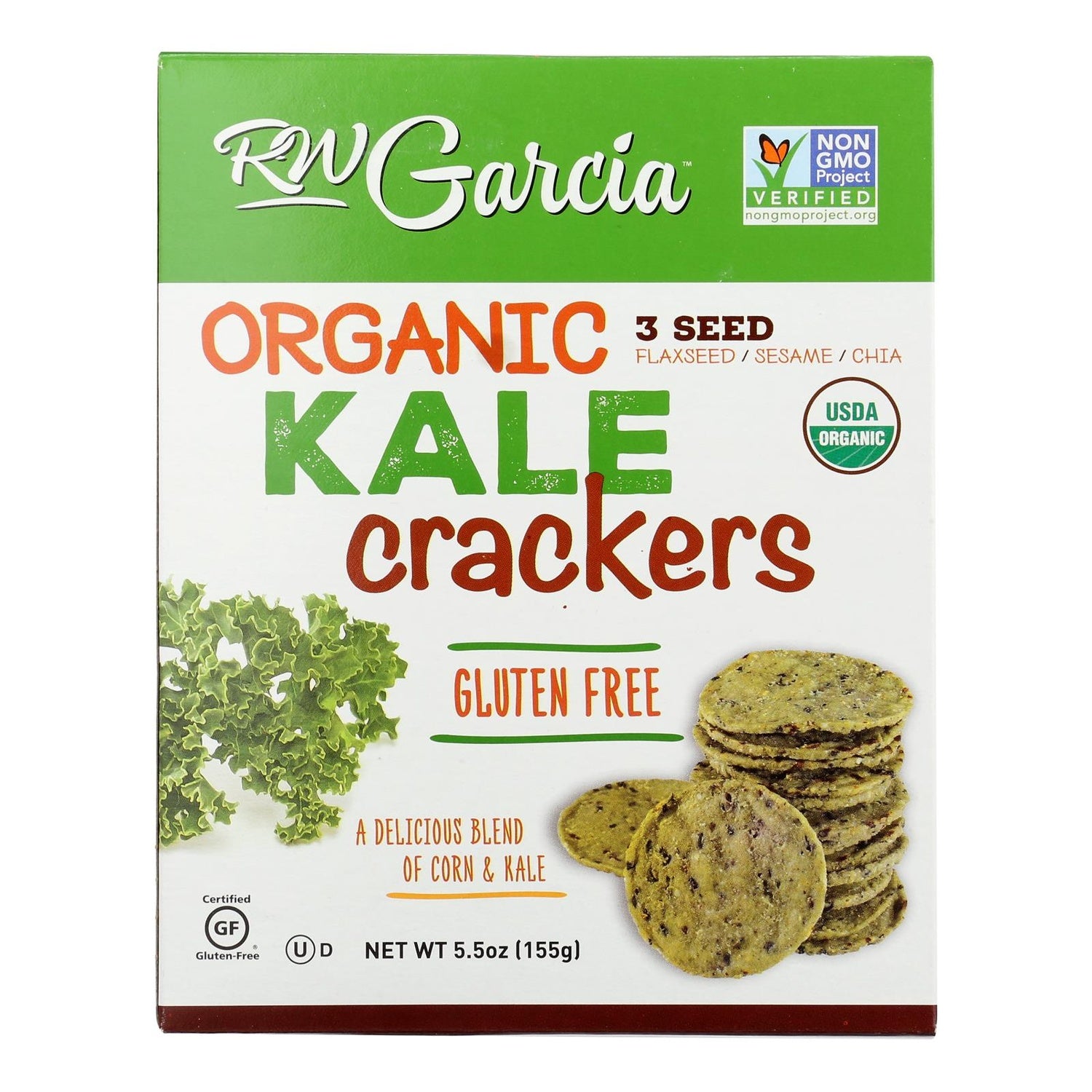 6-PACK OF SNACK CRACKER GLUTEN FREE ORGANIC KALE