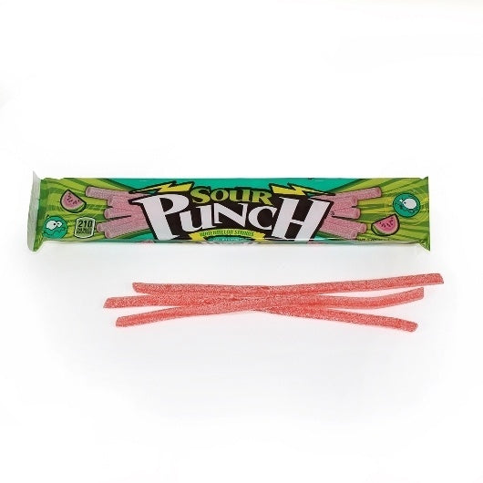 288-PACK OF Watermelon Straws Sour Punch, 12 - 24 - 2 Oz