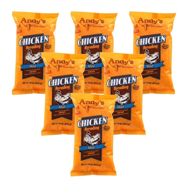 6-PACK OF Breading Chicken Mild Andy's Seasoning 10 oz