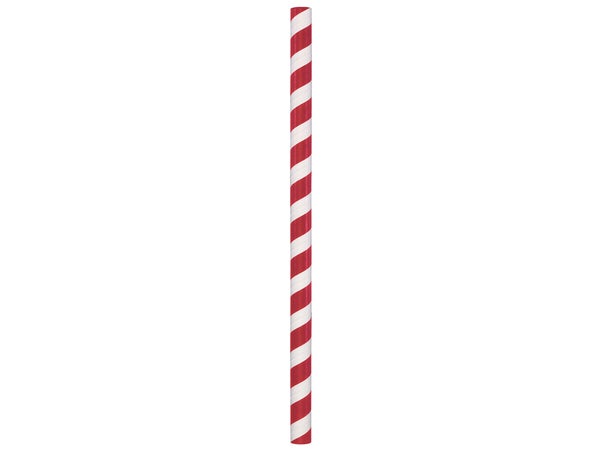 3-PACK OF STRAW PAPER RED WHT UNWRP 8.5"
