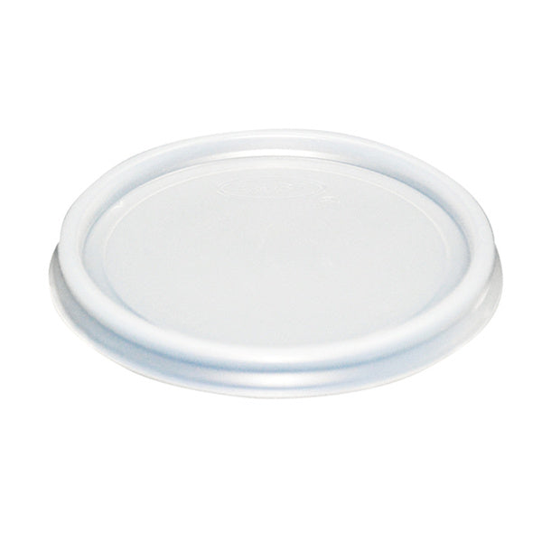 10-PACK OF LID PLAS NO-VENT CLR 4-6OZ F