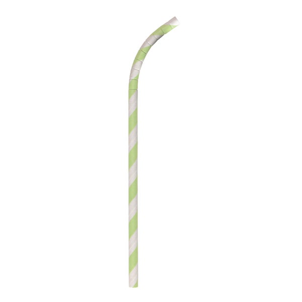 8-PACK OF STRAW PAPR GRN/S FLEX WRP 7.75