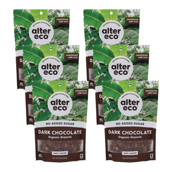 6-PACK OF Cereal Granola Dark Chocolate Alter Eco 8 oz
