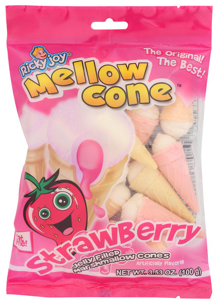 18-PACK OF MARSHMALLOW FLUFFY STRAWBERRY JELLY CONES 3.53 OUNCE - CASE OF 18
