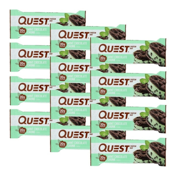 12-PACK OF Bar Nutritional Mint Chocolate Quest 2.12 oz