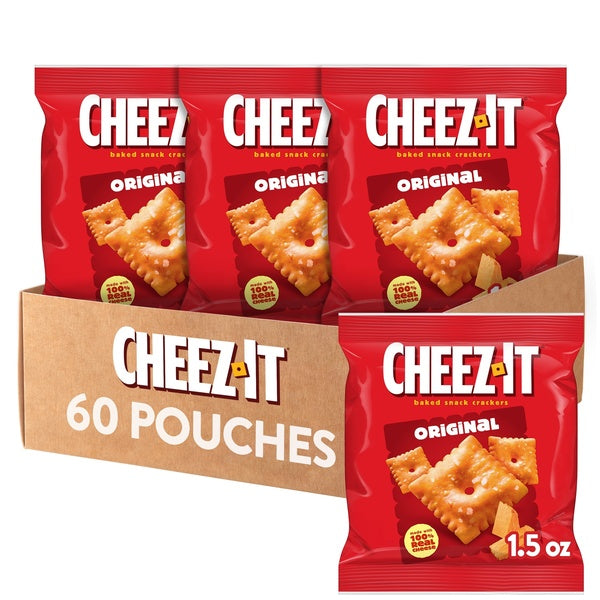 60-PACK OF CRACKER CHEEZITS ORIG SNACK