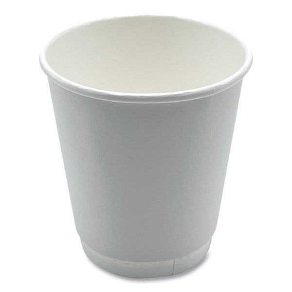 500-PACK OF Cup Paper Boardwalk BWKDW10HCUP 10 oz Double-Walled Paper Hot Cups - White (500 Count) for Coffee, Tea, and Hot Beverages