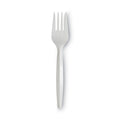 1000-PACK OF Cutlery Plastic Dixie PFM21 Mediumweight Plastic Forks - 1000 Count - Durable White Cutlery for Catering and Events