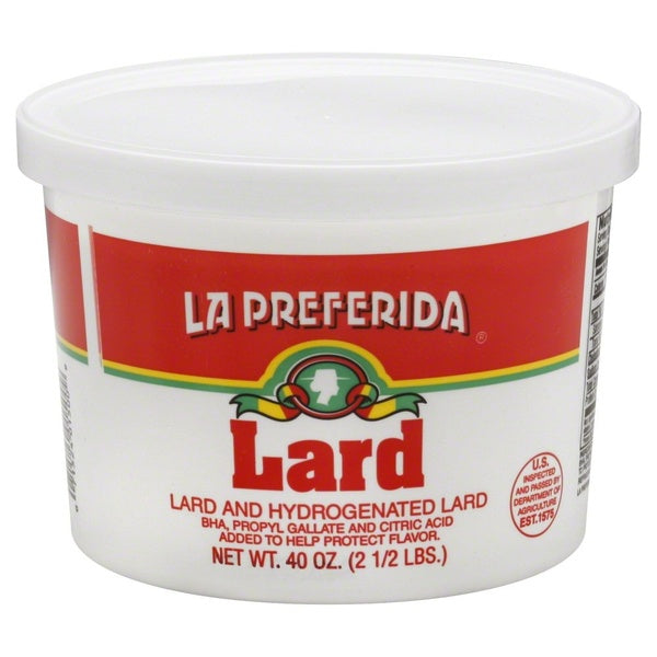 12-PACK OF Butter Alternate Lard La Preferida 2.5 lb