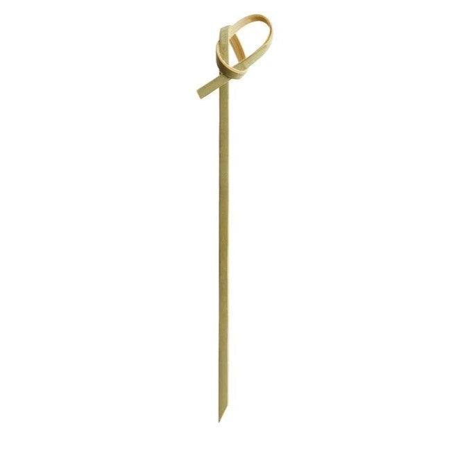 100-PACK OF Skewer Bamboo 7" Natural Knotted Pick Skewer