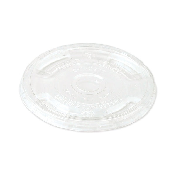 1000-PACK OF Lid Flat Eco-Friendly PLA Flat Cold Cup Lids - Clear - 1,000 Count for Sustainable Beverage Solutions