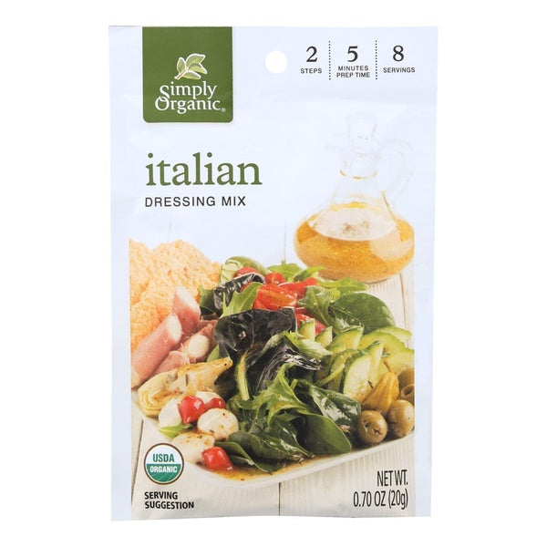 12-PACK OF Dressing Salad Italian Simply Organic .7 oz