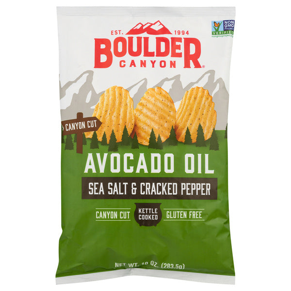 12-PACK OF CHIP POTATO AVOCADO OIL, SEA SALT PEPPER