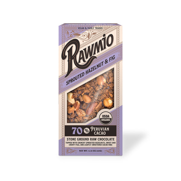 96-PACK OF Chocolate Bar Hazelnut & Fig Raw Chocolate Bark - 1 case