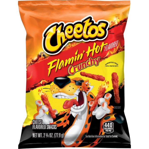 32-PACK OF SNACK CHEESE CRUNCHY HOT XVL
