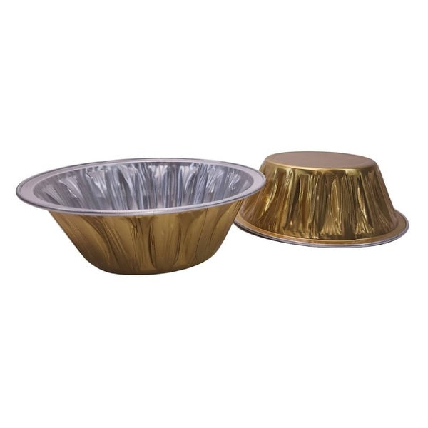 600-PACK OF 18 oz. Jumbo Disposable Aluminum Pot Pie Pan - Gold