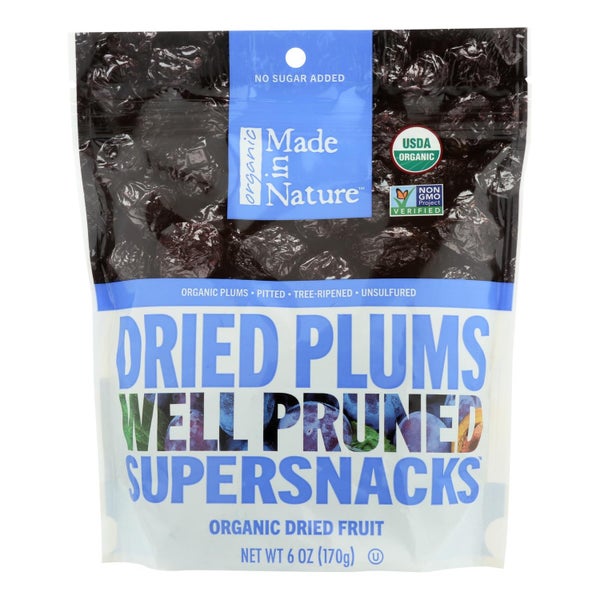 6-PACK OF Plum Dried Organic Made In Nature 6 oz