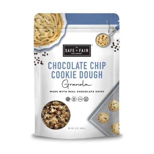 6-PACK OF Chocolate Chip Cookie Granola Safe And Fair Grocery, 6 - 12 Oz