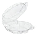 200-PACK OF D&W Fine Pack 8" Hinged Pie Container with Low Dome Lid