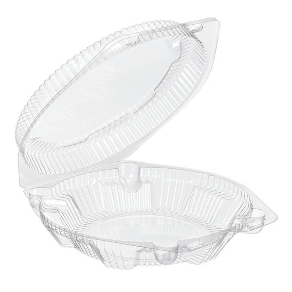 200-PACK OF D&W Fine Pack 8" Hinged Pie Container with Low Dome Lid