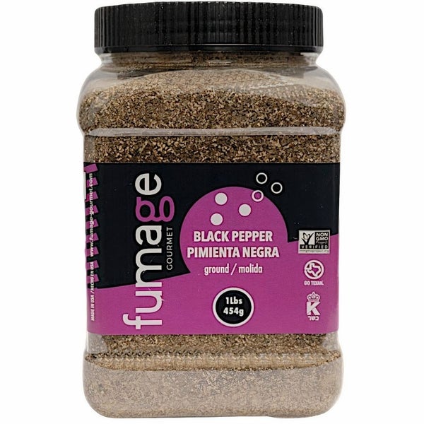12-PACK OF Pepper Ground, Black (Jar), Fumage Gourmet