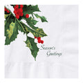 4-PACK OF NAPKIN BEV 10X10 HOLLY GRTNGS