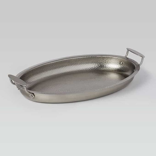 1 EA-PACK OF PAN STNLS SRVNG OVL 128OZ
