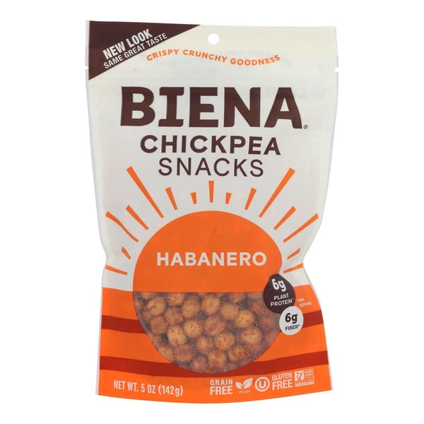 8-PACK OF Snack Chickpea Roasted Habanero Biena 5 oz